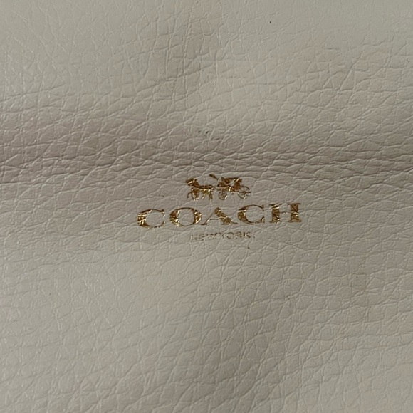 Coach White Leather Derby Tote F58660 - Picture 3 of 16